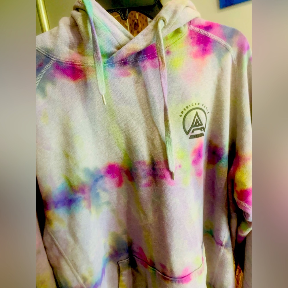 Hand dyed American Eagle Hoodie. XL